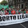 Una de las marchas en Argentina a favor de la legalización del aborto