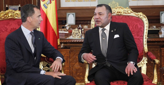 El Rey de Marruecos, Mohamed VI, con el Rey Felipe