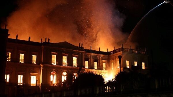 Museo Nacional de Brasil, en llamas