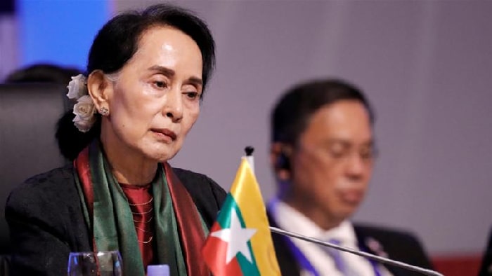La jefa del Gobierno birmano, Aung San Suu Kyi