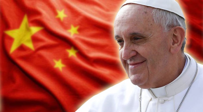 El Papa Francisco y la bandera de China