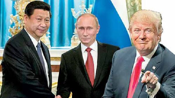 Xi Jinping, Vladimir Putin y Donald Trump