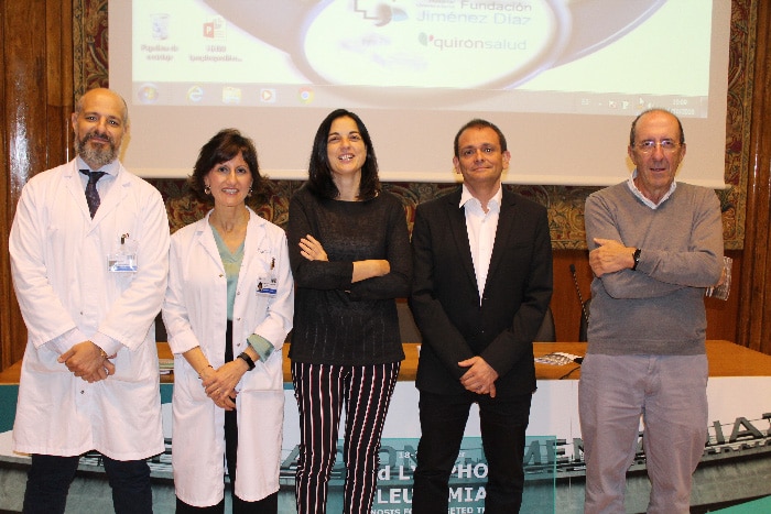 De izquierda a derecha, los doctores Córdoba, Llamas, Rodríguez Pinilla, Rojo y Piris, organizadores del simposio