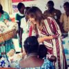 Melania Trump durante su viaje a África
