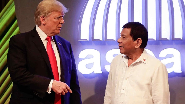 Trump con el presidente de Filipinas, Rodrigo Duterte