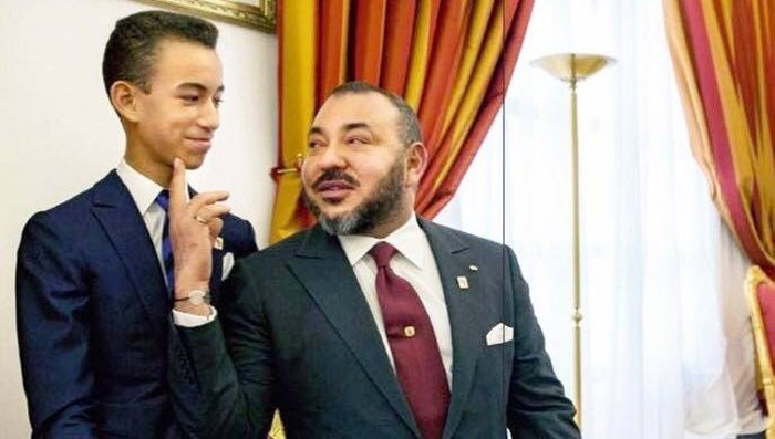 El rey de Marruecos con su hijo y heredero, Moulay Hassan