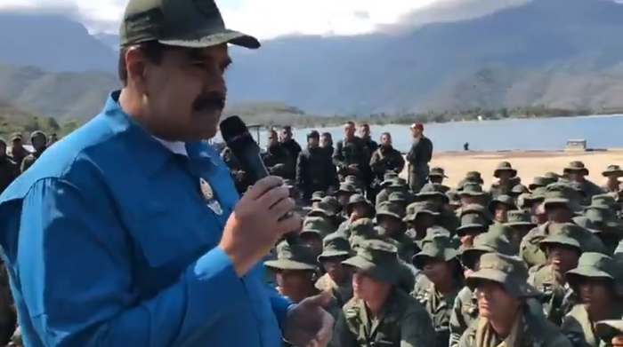 Nicolás Maduro ante el ejército
