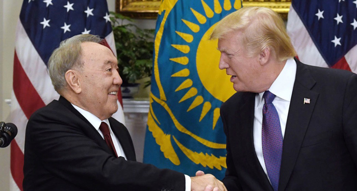 Trump con Nursultán Nazarbayev