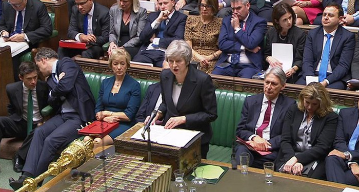 Theresa May en el Parlamento británico