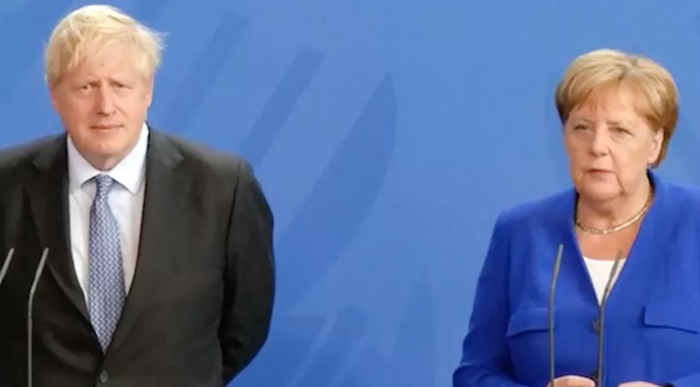 Angela Merkel y Boris Johnson