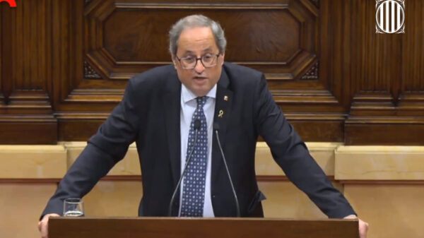 Quim Torra en el Parlamento catalán