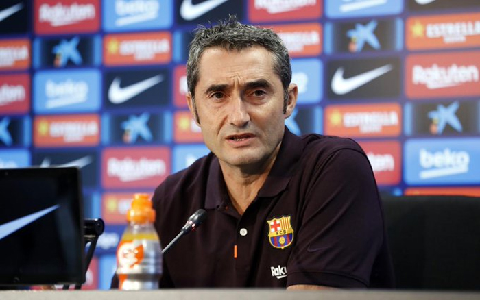 El entrenador del F,C. Barcelona, Ernesto Valverde