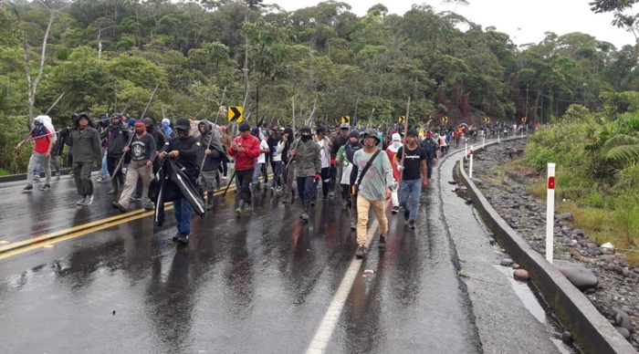 Protestas de los indígenas en Ecuador
