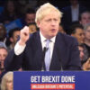 Boris Johnson en un mitin de campaña