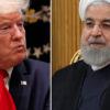 El presidente de EEUU, Donald Trump, y el de Irán, Hasán Rohaní