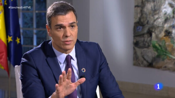 Pedro Sánchez en su entrevista para TVE