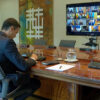 Pedro Sánchez en reunión telemática con los presidentes autonómicos
