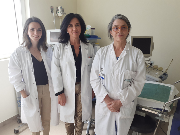 De izquierda a derecha, las doctoras Arango, Hernández y Rodríguez, de la Unidad de Reproducción Asistida de la FJD