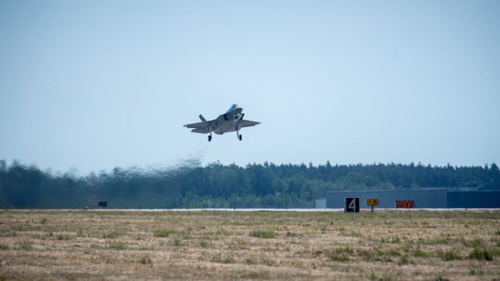 F-35 polacos en el aire. Foto: ©Ministerio de Defensa de Polonia/ Oficial.