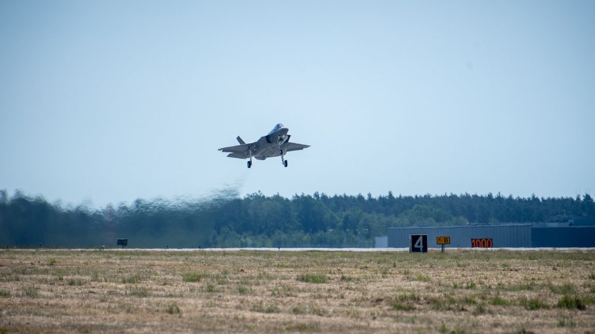 F-35 polacos en el aire. Foto: ©Ministerio de Defensa de Polonia/ Oficial.