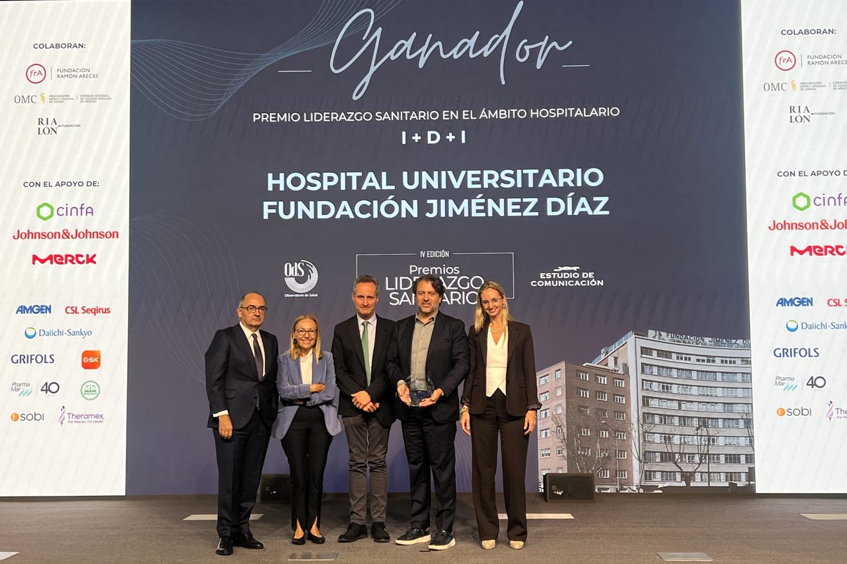 El Hospital Universitario Fundación Jiménez Díaz recibe el Premio "Liderazgo Sanitario en el ámbito de I+D+i” 2026.