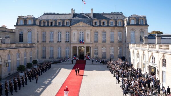 Imagen distribuida por el Gobierno de Francia, en la visita apostólica del Papa León XIV. Foto: ©Elysée.