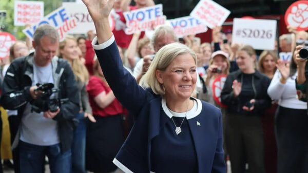 Magdalena Andersson, durante la campaña electoral, en una fotografía distribuida por el equipo de comunicación. Foto: ©Partido socialdemócrata de Suecia