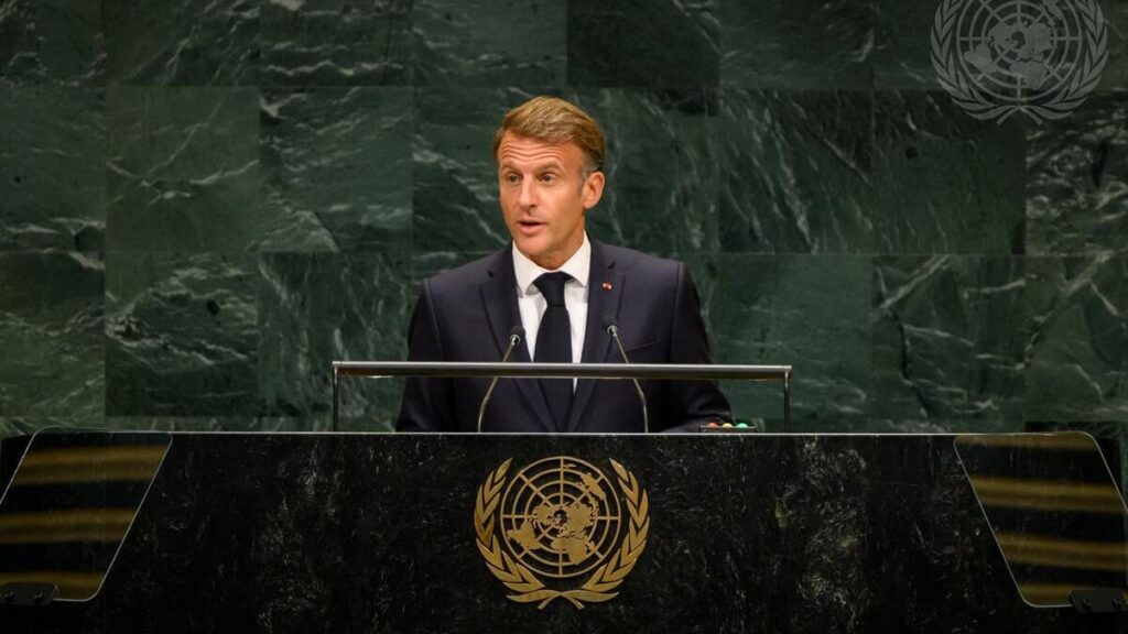 El presidente de Francia, Emmanuel Macron, en la 81º sesión de la Asamblea General de la ONU. Foto: ©ONU.