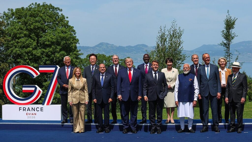 Cumbre presencial del G7, celebrada en Francia. Foto: ©Gabinete del Primer Ministro de la República de la India/ Oficial.
