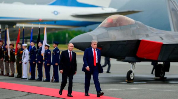 Donald Trump y Vladímir Putin en Anchorage, Alaska