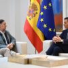 Pedro Sánchez y Oriol Junqueras en el Palacio de La Moncloa