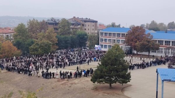Imagen difundida por la Lista Estudiantil con datos del recuento electoral en Serbia