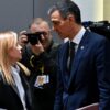 Pedro Sánchez y Giorgia Meloni en Bruselas