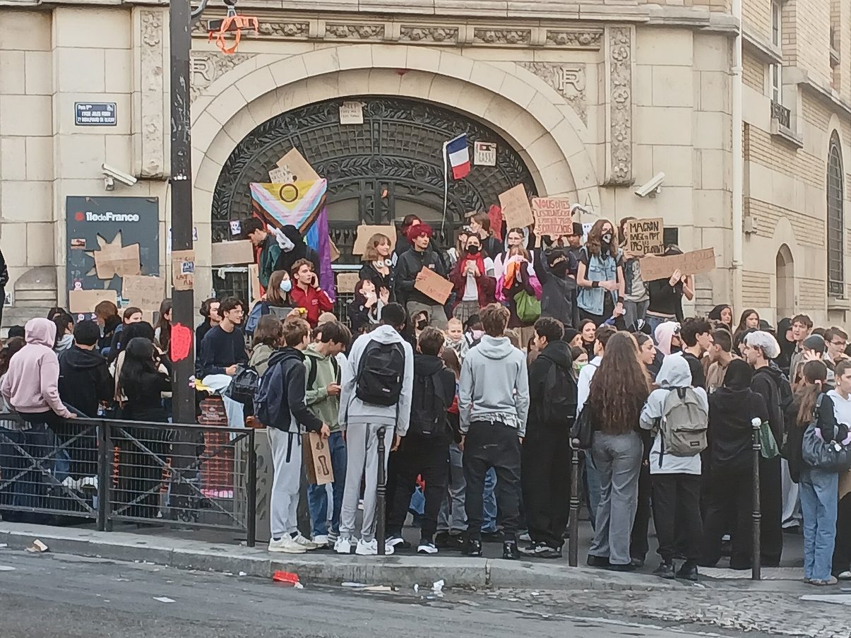 Protestas estudiantiles en Francia. Foto: ©Guallendra/ Wikimedia.