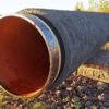 Un trozo de tubería Nord Stream expuesto al público en Kotka, Finlandia. Foto: ©Vuo.